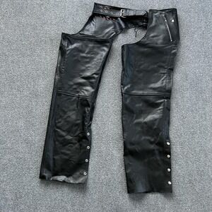 Interstate Leather Snow Pants Mens 44x36 Black Lined Biker Motorcycle 2XL